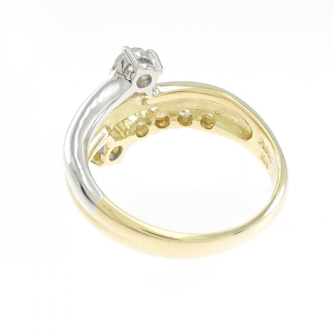 K18YG/PT900 サファイヤ リング 0.26CT