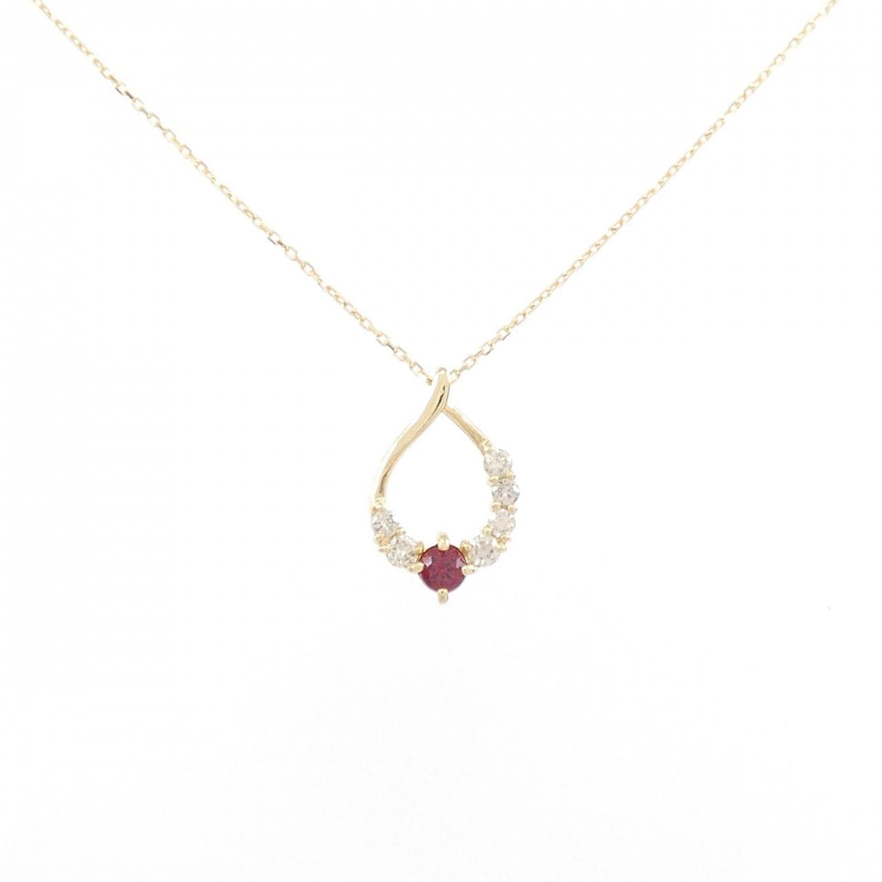 [BRAND NEW] K18YG Spinel Necklace