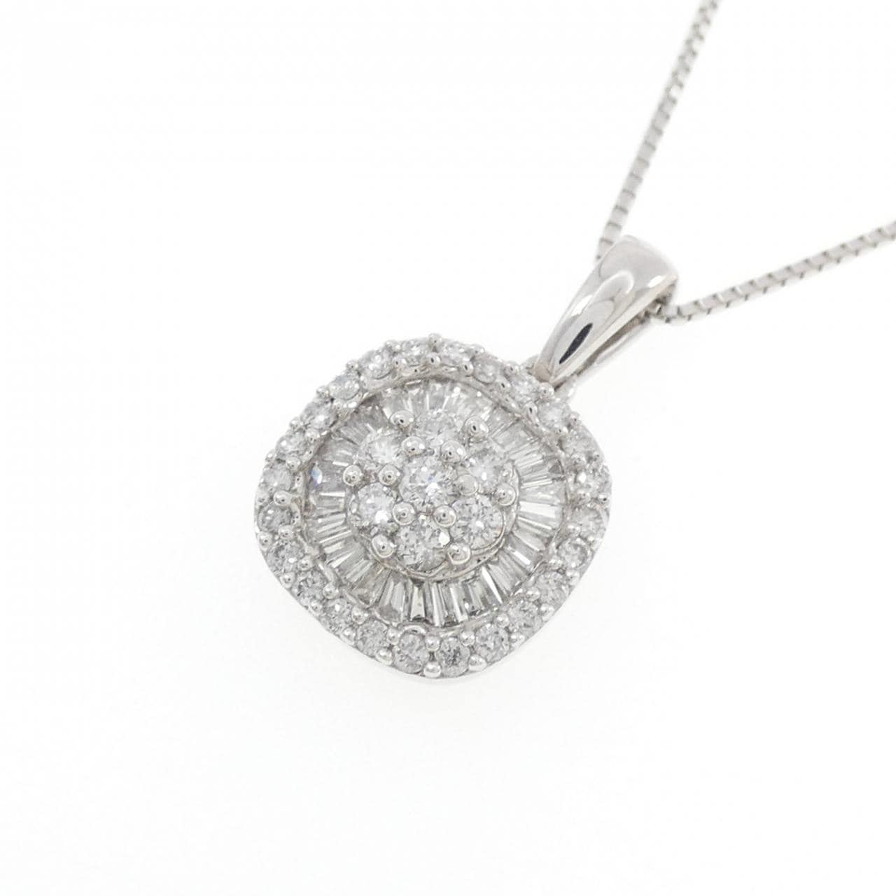K18WG ダイヤモンド ネックレス 0.50CT