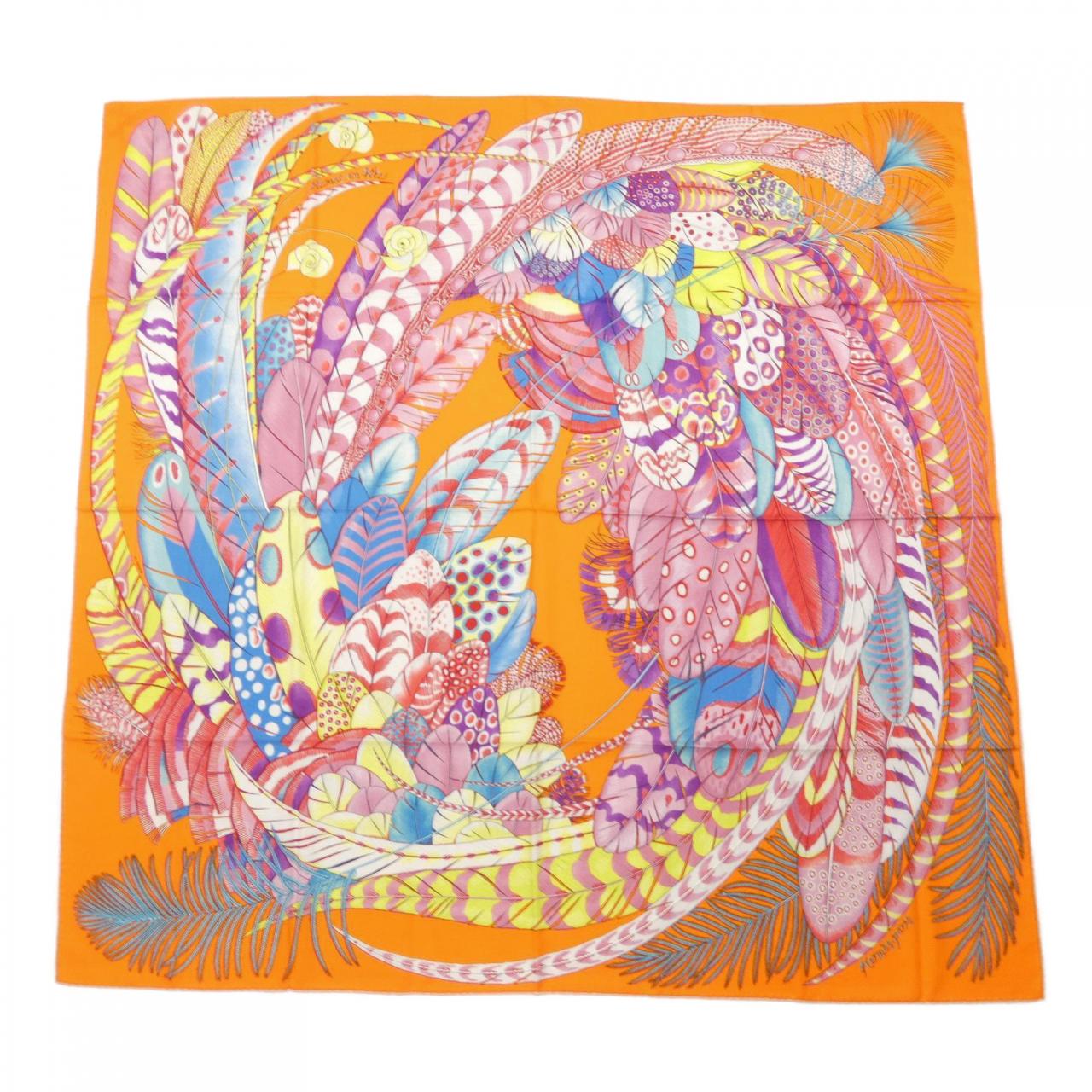 エルメス HERMES PLUMES EN FETE H243433S カレジェアン140 ショール