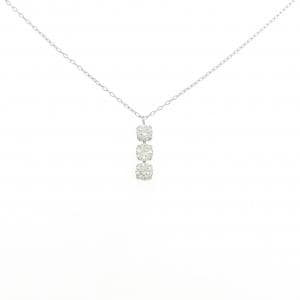 PT850 スリーストーン ダイヤモンド ネックレス 0.50CT