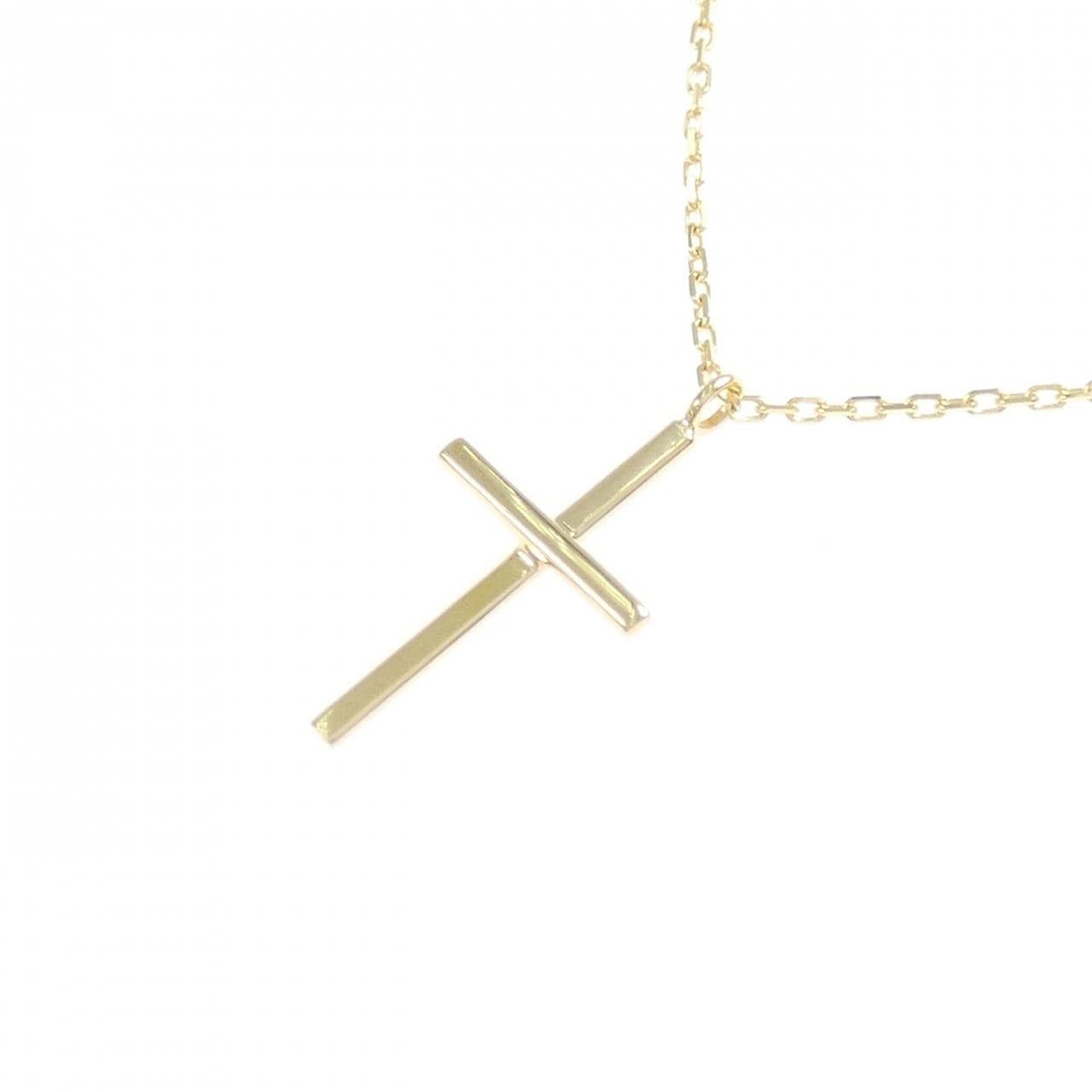 K18YG cross necklace