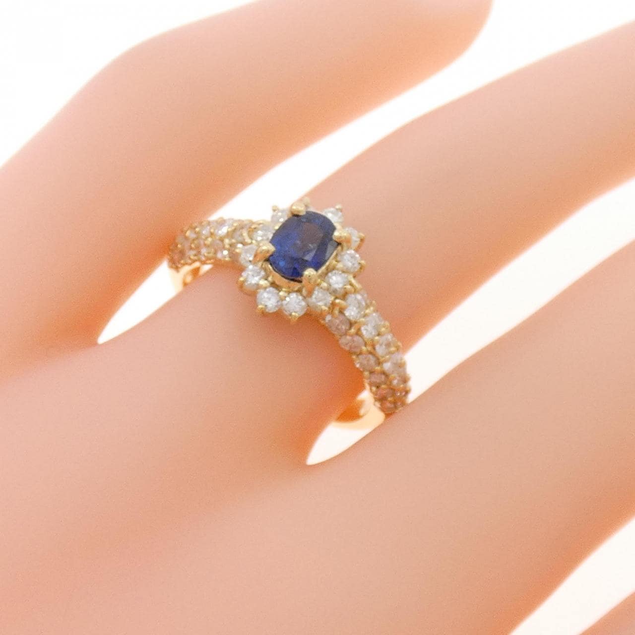 K18YG サファイヤ リング 0.55CT