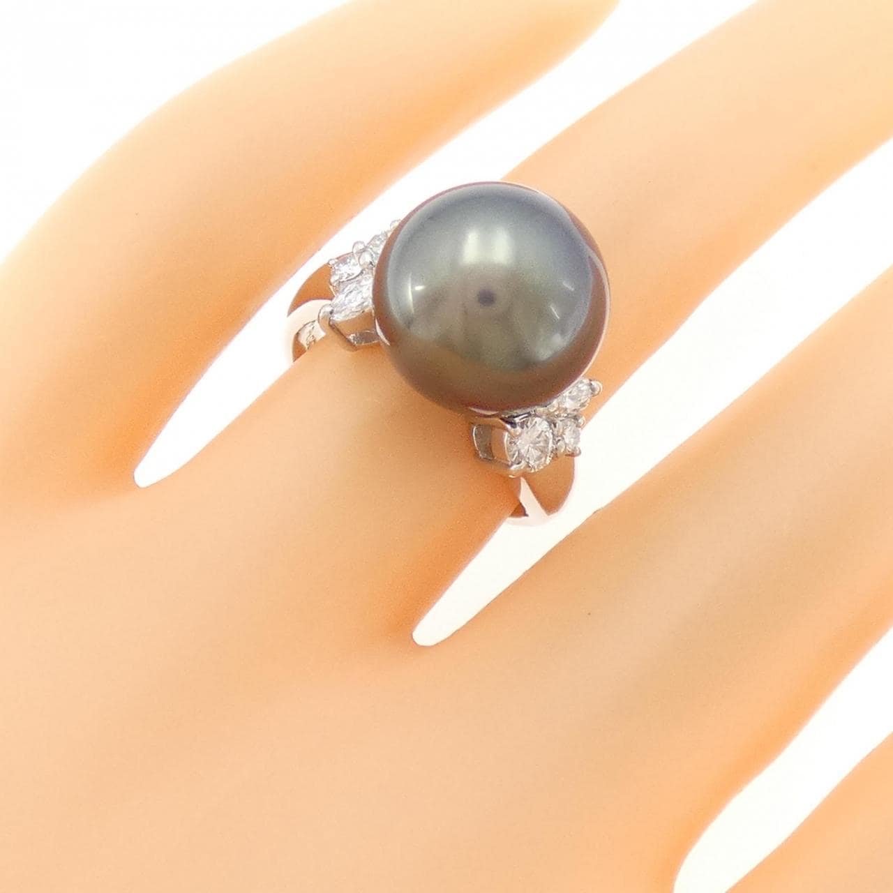 PT900 黒蝶パール リング 12.2mm
