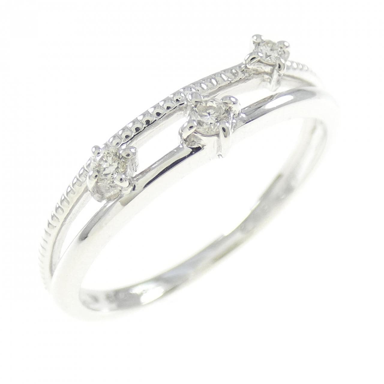 K18WG ダイヤモンド リング 0.06CT