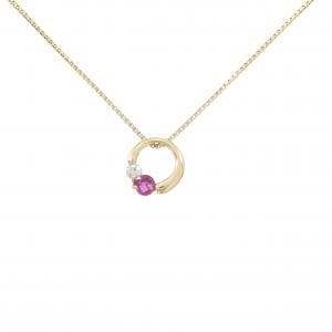 K18YG ルビー ネックレス 0.12CT