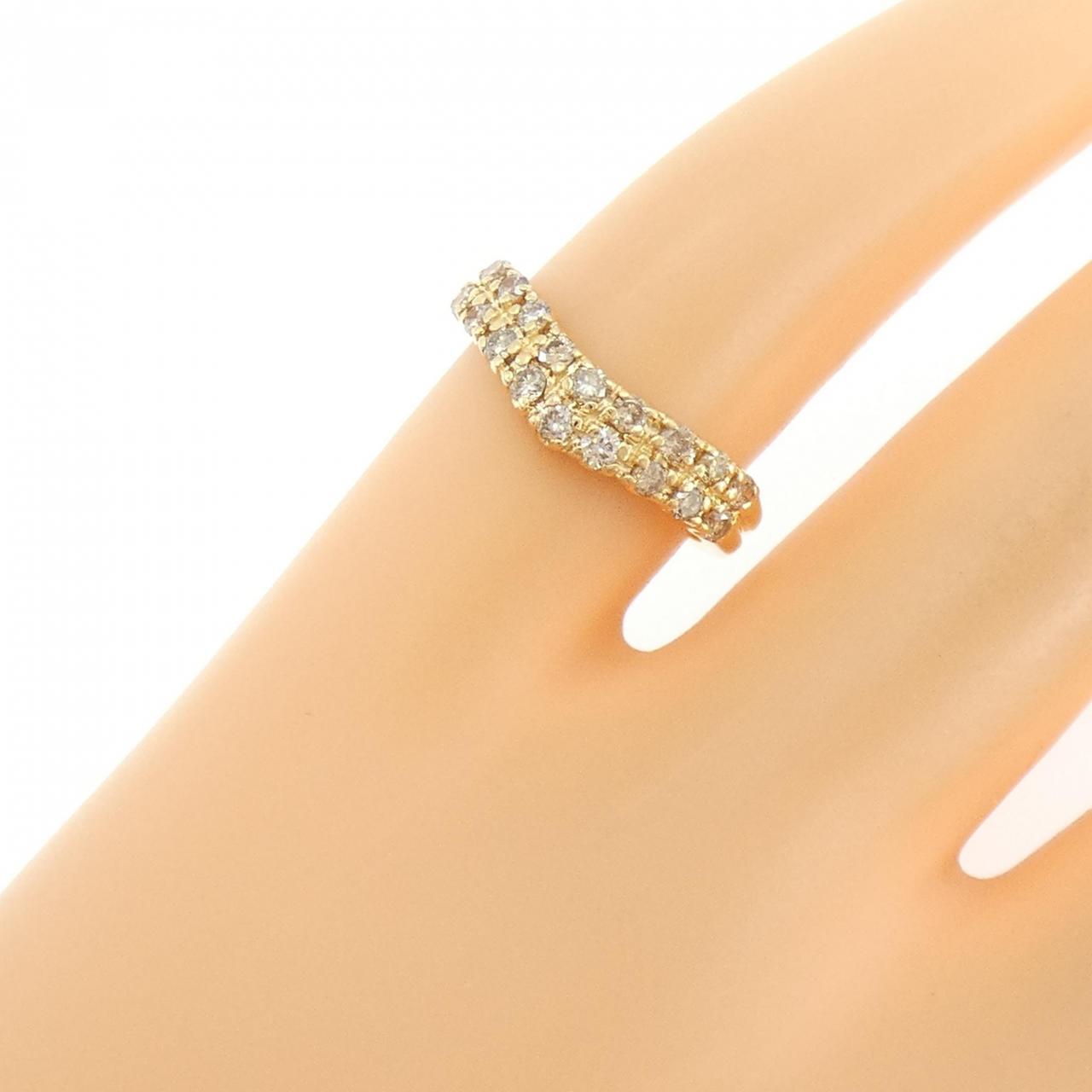 K18YG ダイヤモンド ピンキーリング 0.30CT