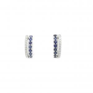 K18WG サファイヤ ピアス 0.22CT