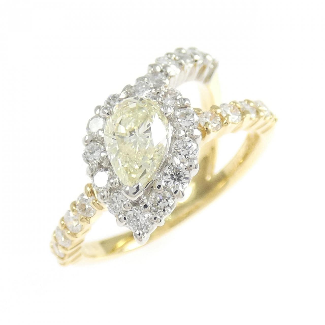 K18YG/PT900 ダイヤモンド リング 0.538CT