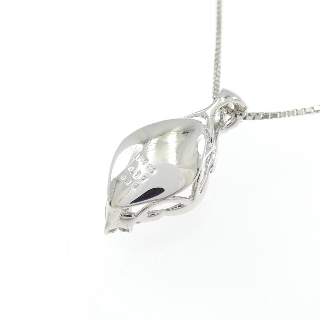 K18WG ダイヤモンド ネックレス 0.17CT