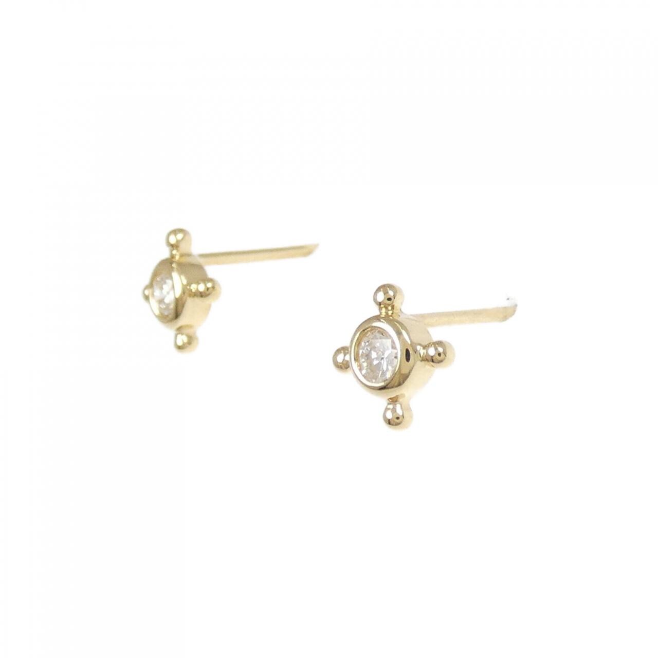 K18YG ダイヤモンド ピアス 0.14CT