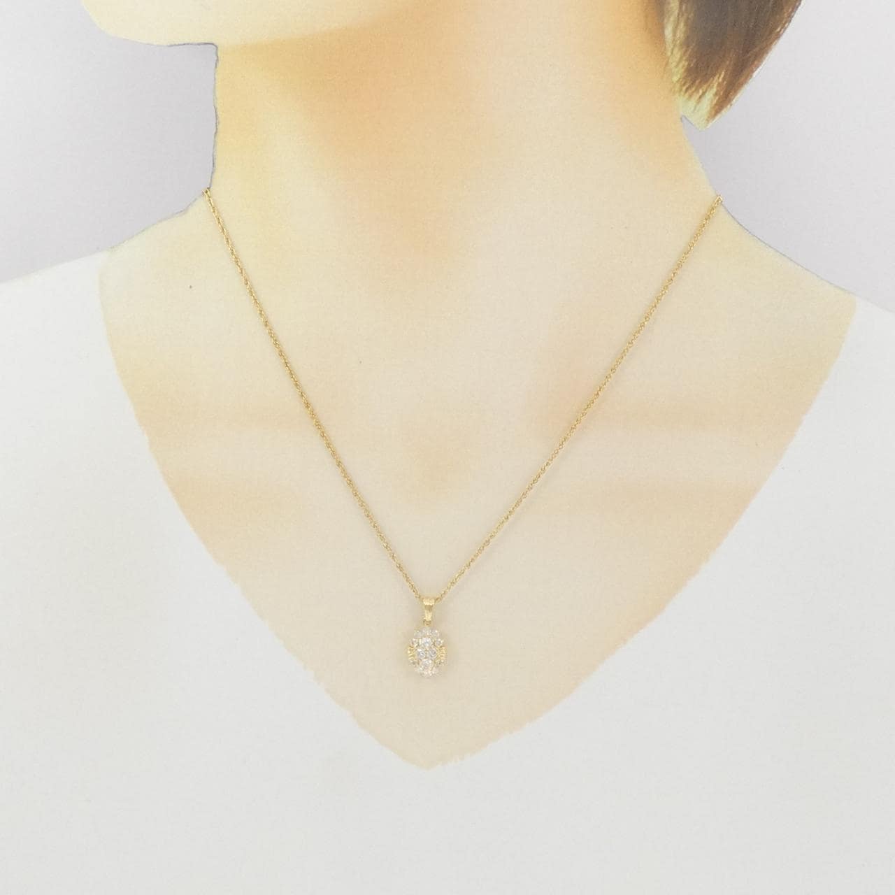 K18YG ダイヤモンド ネックレス 0.50CT