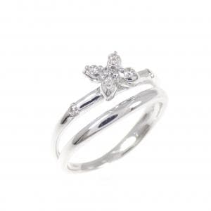 K18WG ダイヤモンド ピンキー リング 0.07CT