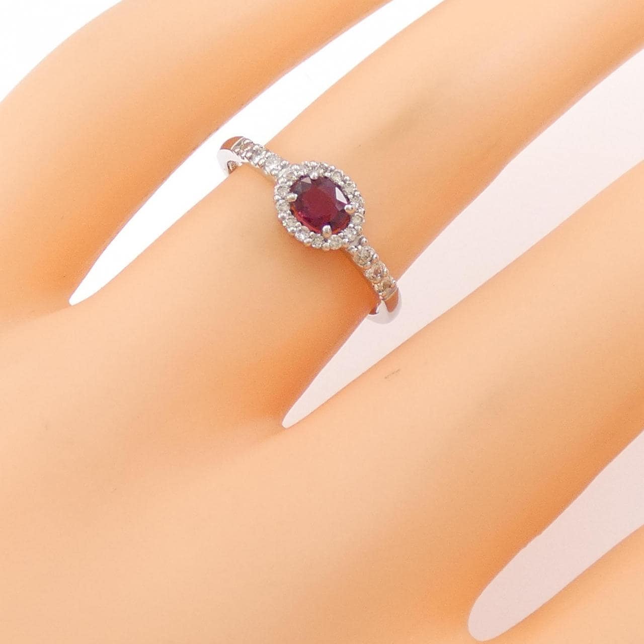 【新品】PT ルビー リング 0.29CT