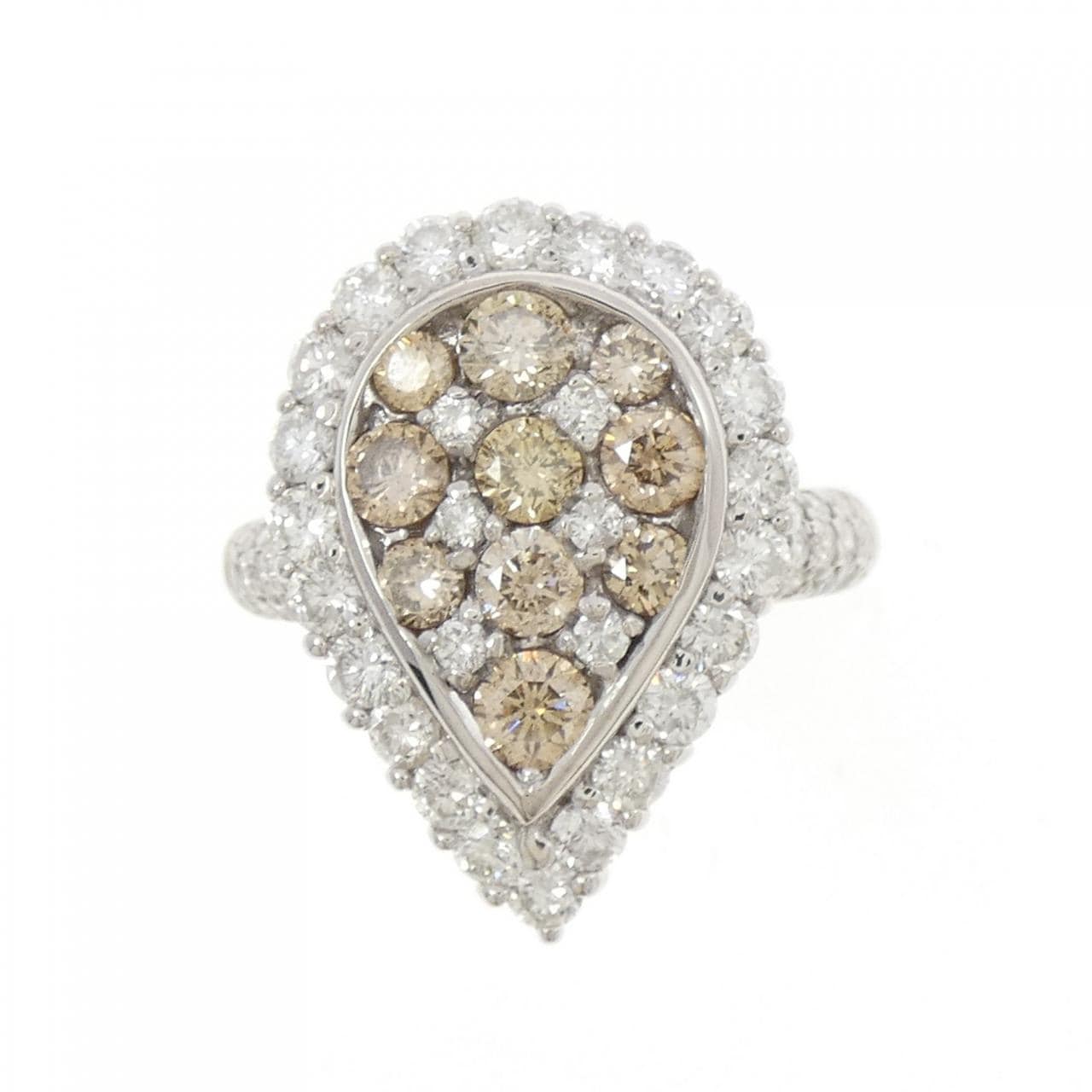 K18WG ダイヤモンド リング 2.25CT
