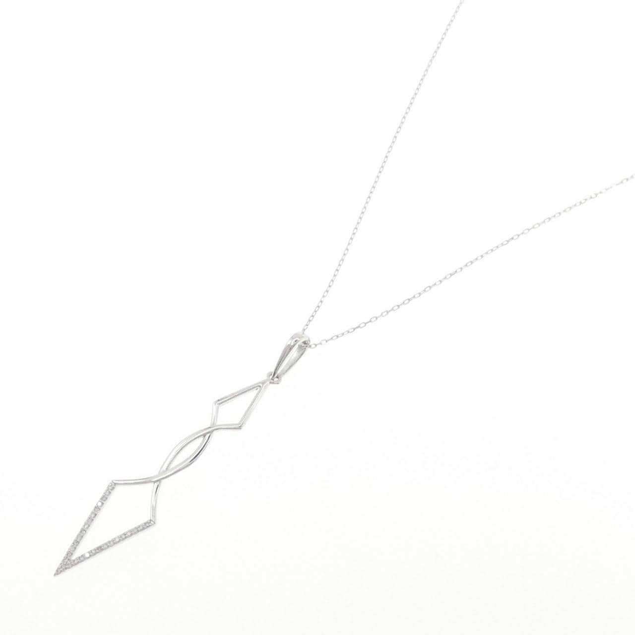 K18WG ダイヤモンド ネックレス 0.10CT