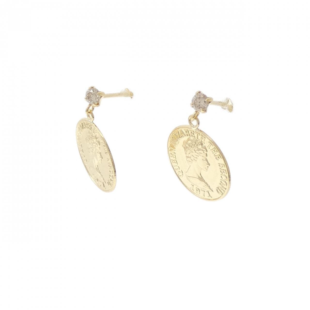 K18YG ダイヤモンド ピアス