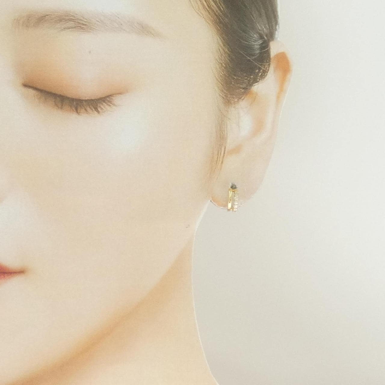 K18YG ダイヤモンド ピアス 0.14CT