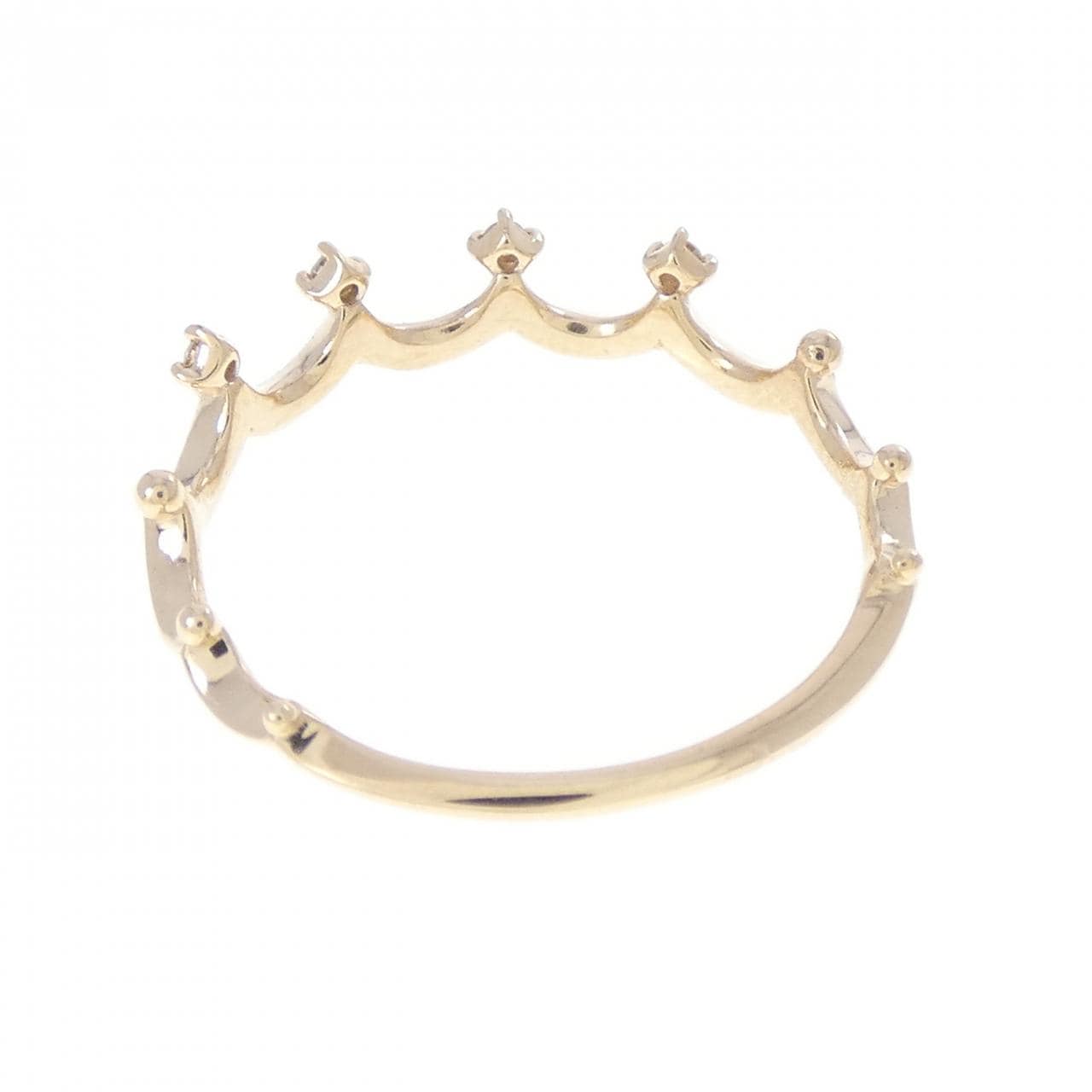 K10PG ティアラ ダイヤモンド リング 0.02CT