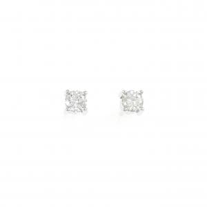 PT/PT900 ソリティア ダイヤモンド ピアス 0.36CT