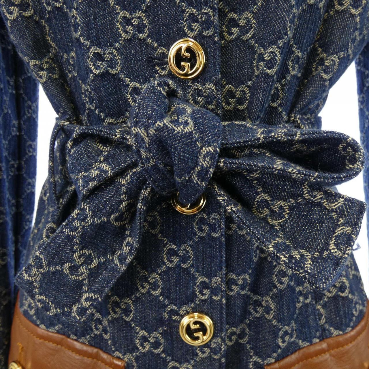 グッチ GUCCI ウォッシュドオーガニックデニムジャケット 652658 XDBIP デニムジャケット