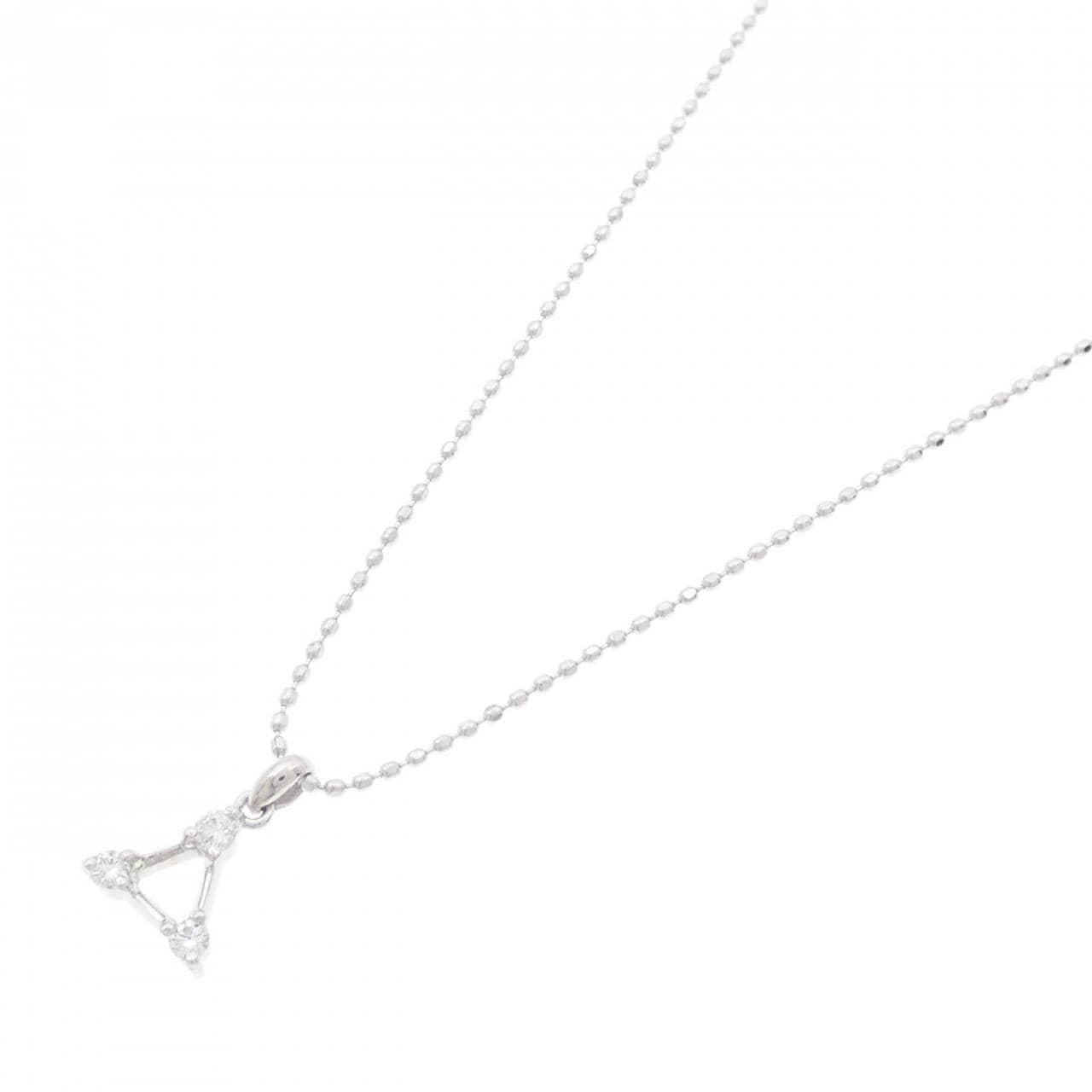 K18WG ダイヤモンド ネックレス 0.06CT
