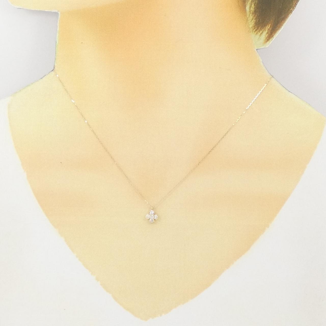 【新品】K10YG ダイヤモンド ネックレス 0.20CT