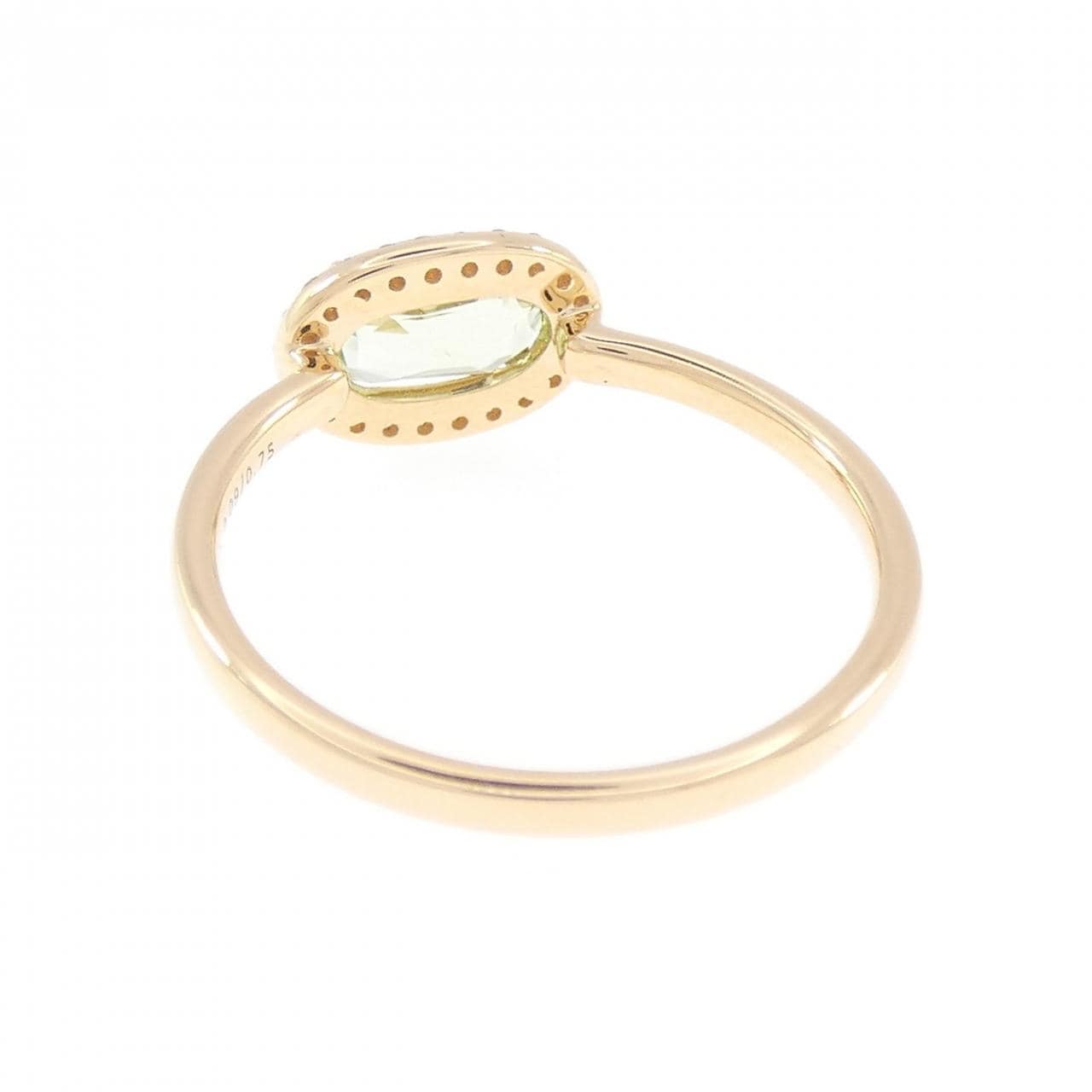 【新品】K18YG トルマリン リング 0.75CT