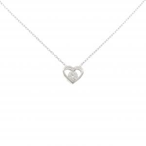 PT900/PT850 ハート ダイヤモンド ネックレス 0.266CT
