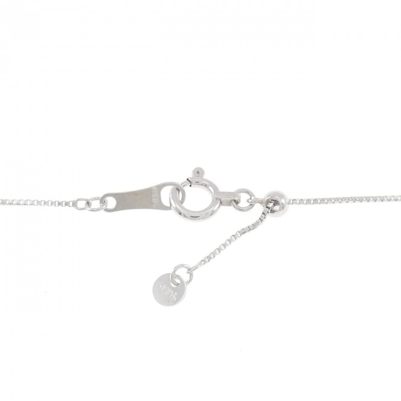 K18WG スリーストーン ダイヤモンド ネックレス 1.00CT