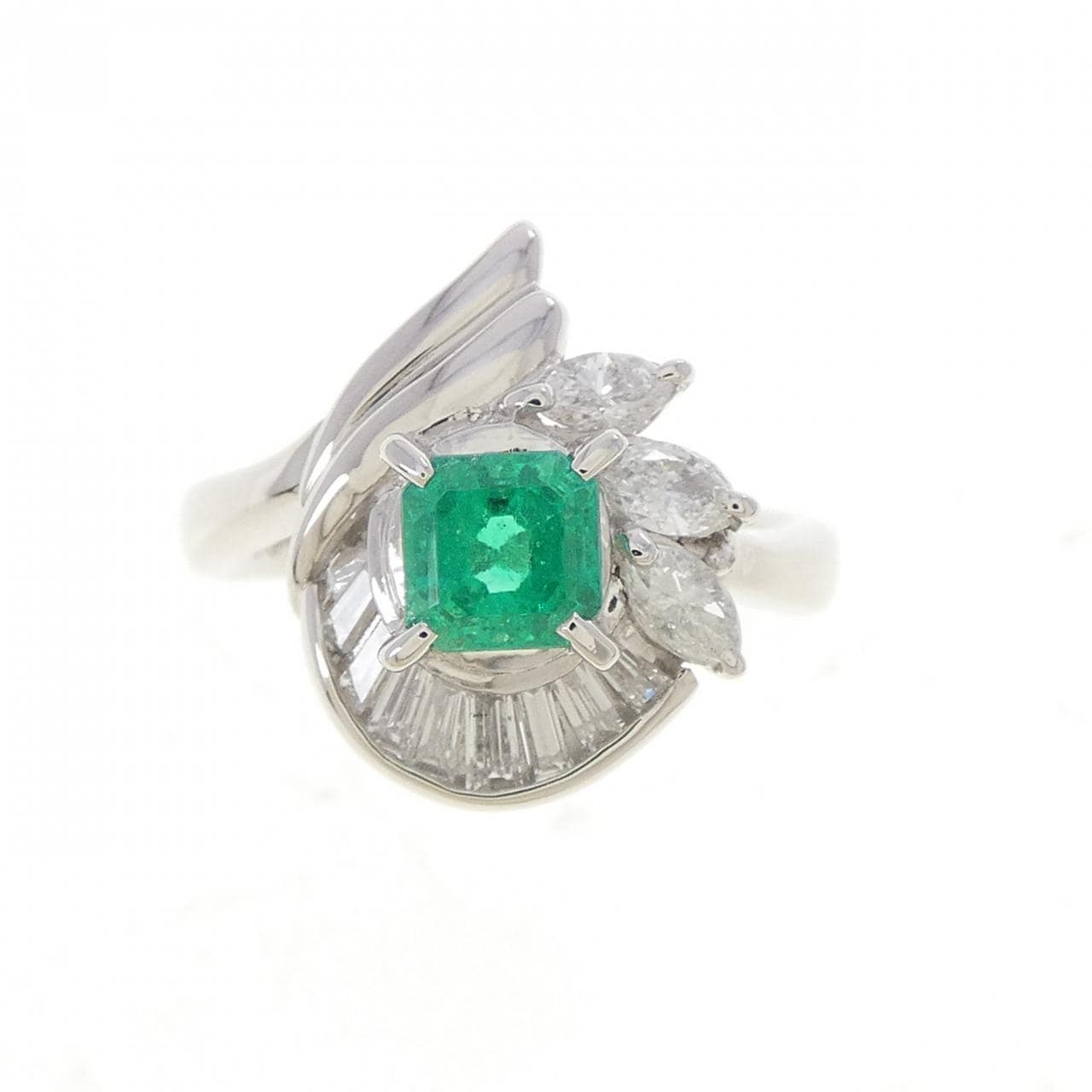 PT900 エメラルド リング 0.51CT