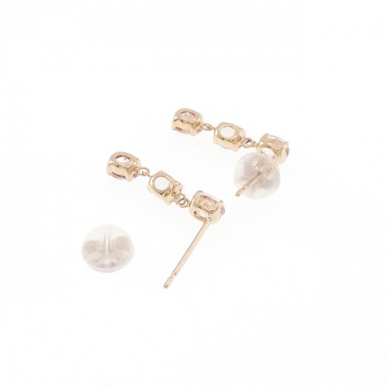 K18PG モルガナイト ピアス 0.68CT