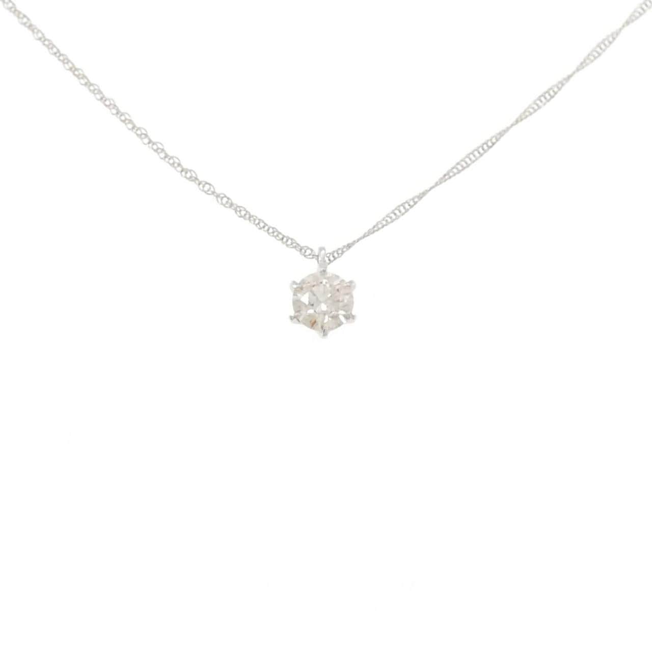 純PT ソリティア ダイヤモンド ネックレス 0.506CT