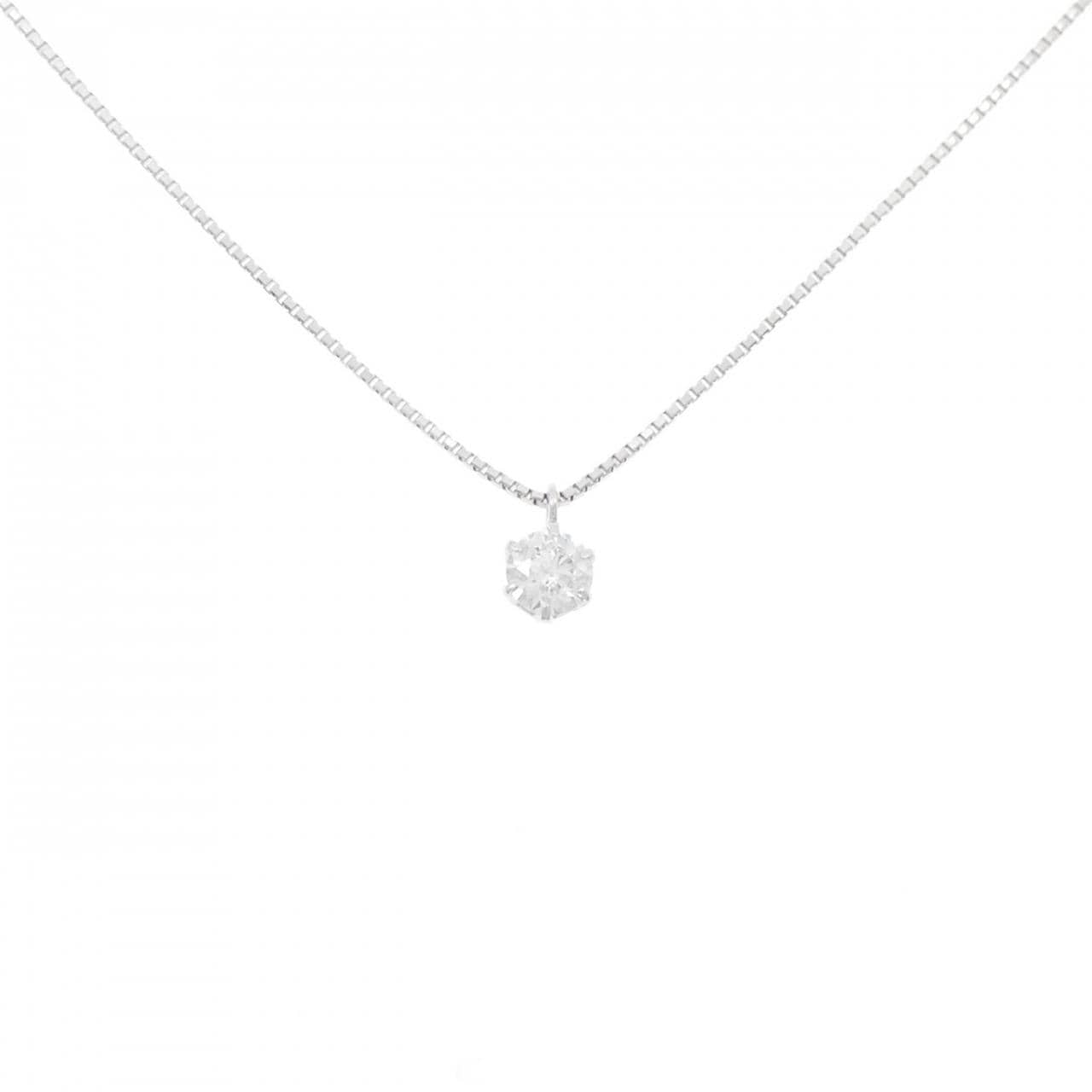 PT900/PT850 ソリティア ダイヤモンド ネックレス 0.260CT