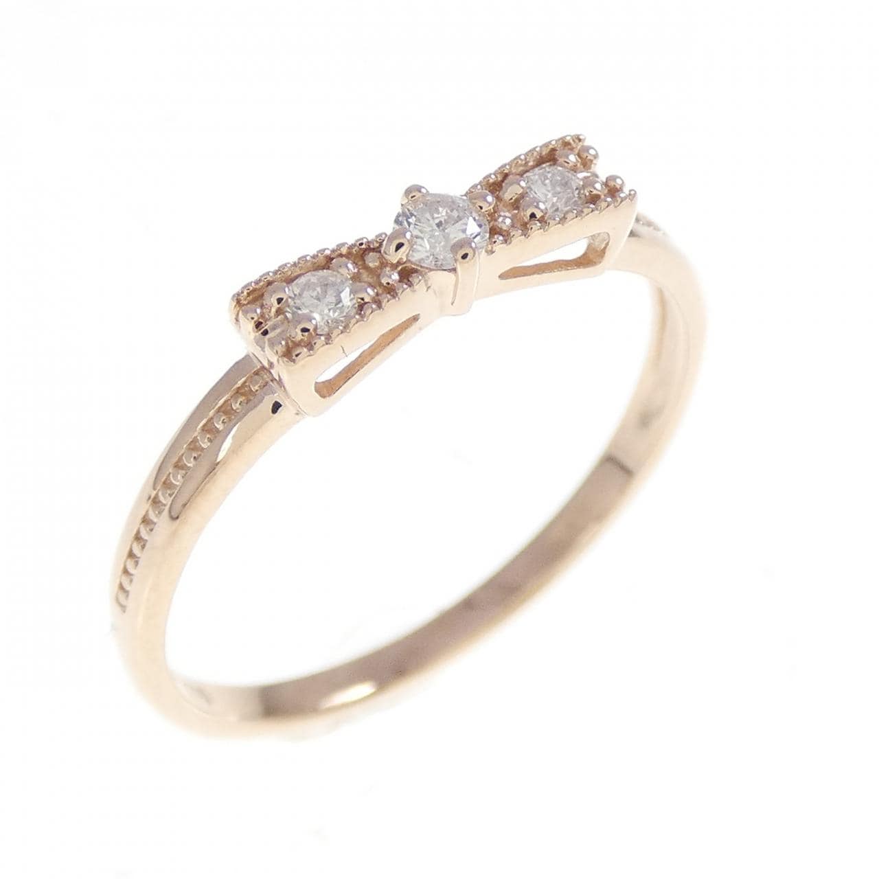 K10PG リボン ダイヤモンド リング