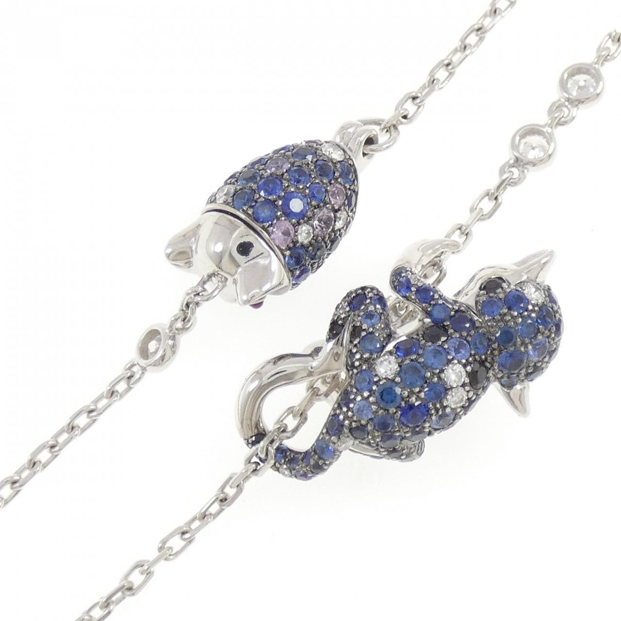 ブシュロン アニマル カラーストーン ネックレス