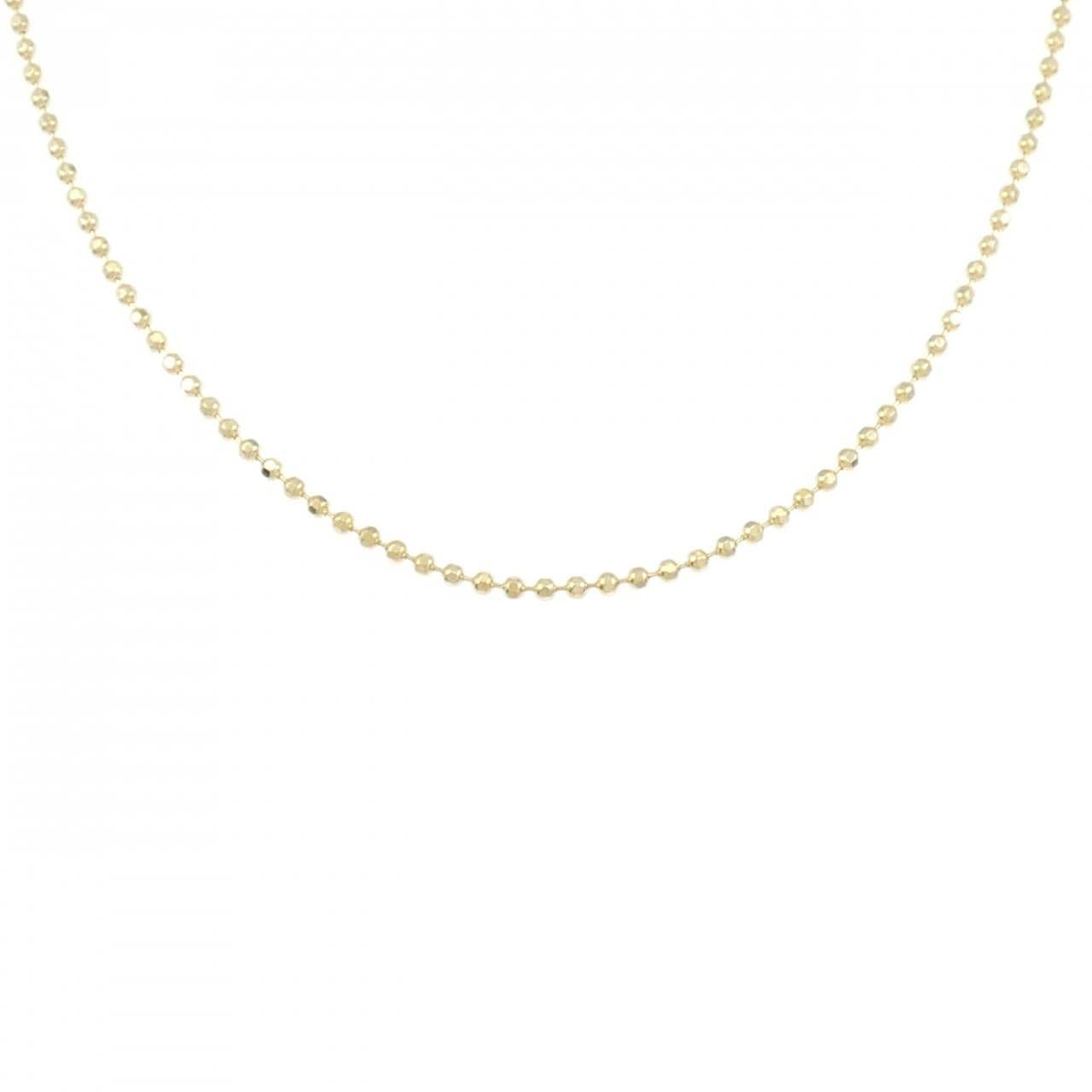 K18YG ball chain necklace