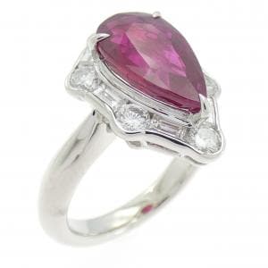 PT900 ルビー リング 3.38CT ビルマ産