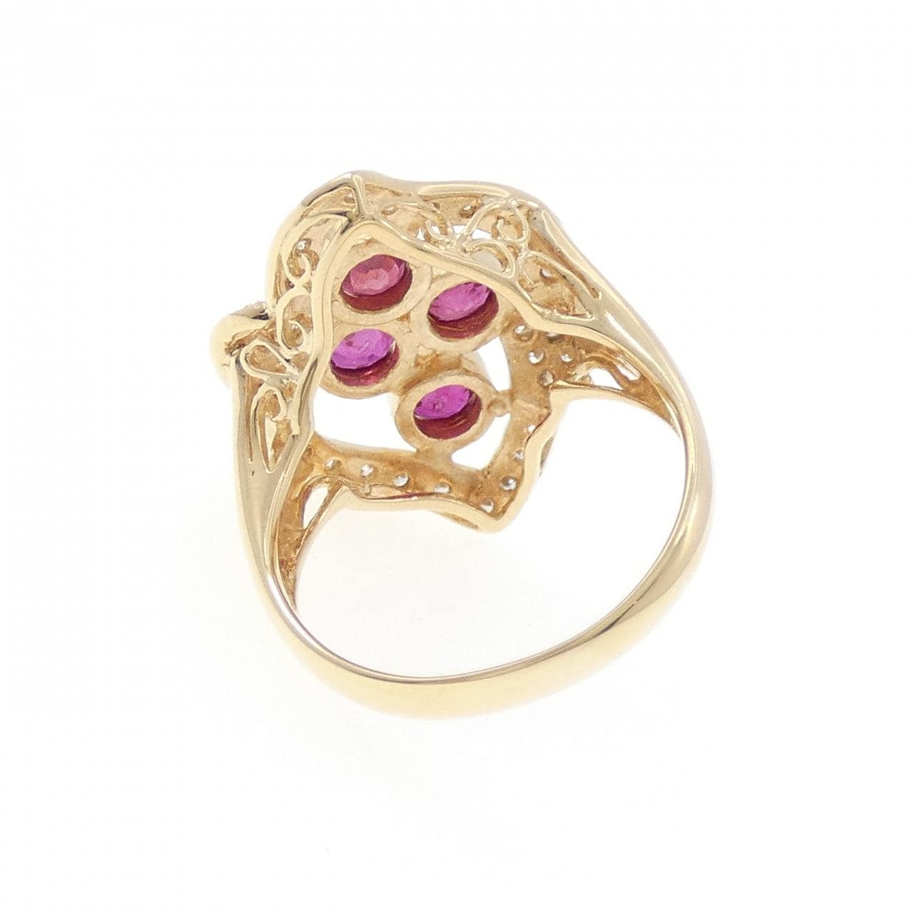 K18YG ルビー リング 0.98CT