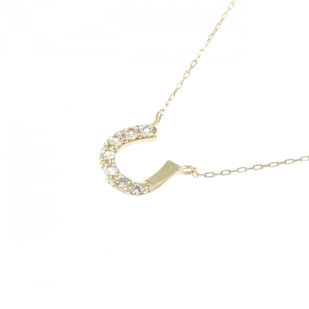 K10YG ホワイトトパーズ ネックレス