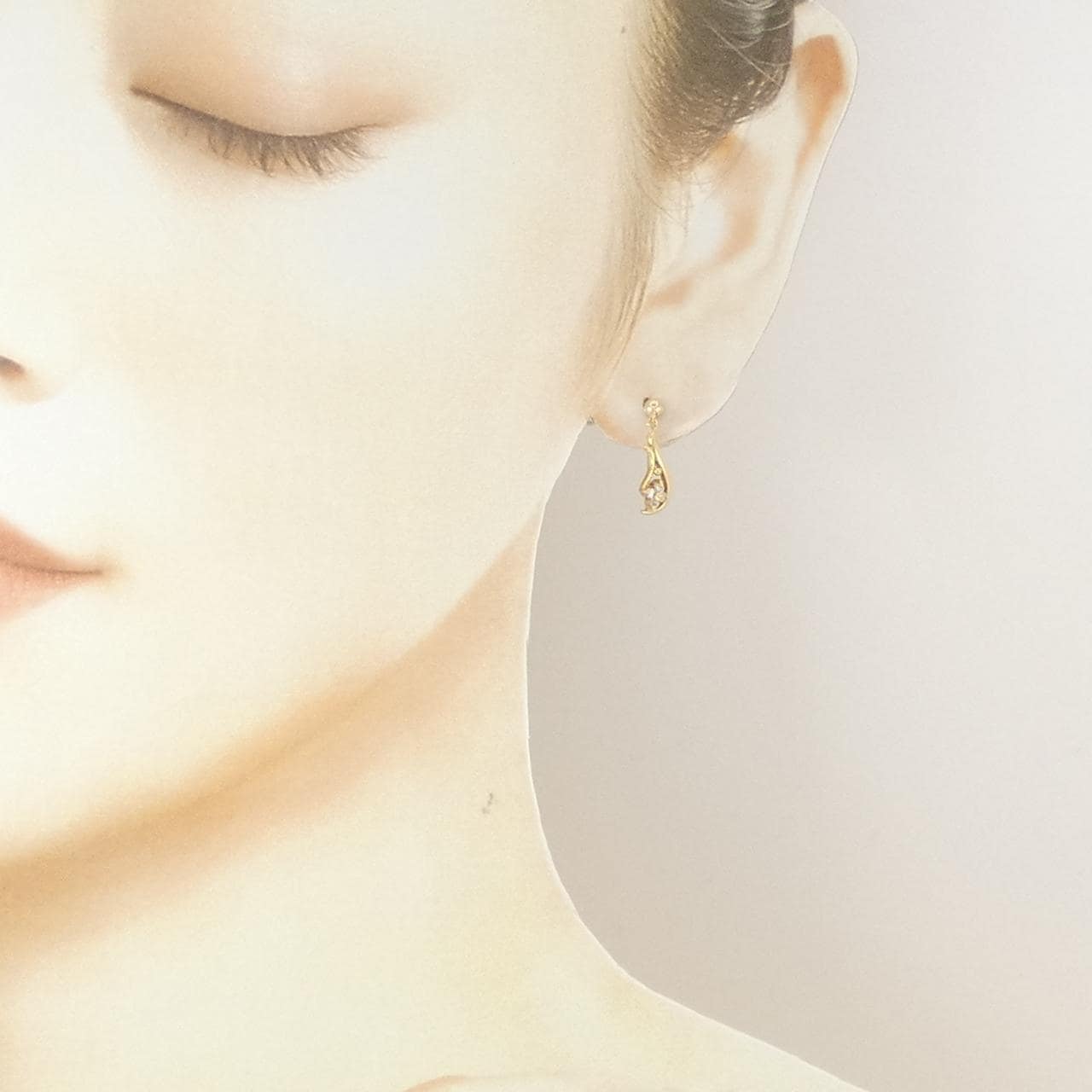 K18YG ダイヤモンド イヤリング