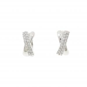 K18WG ダイヤモンド ピアス 0.30CT
