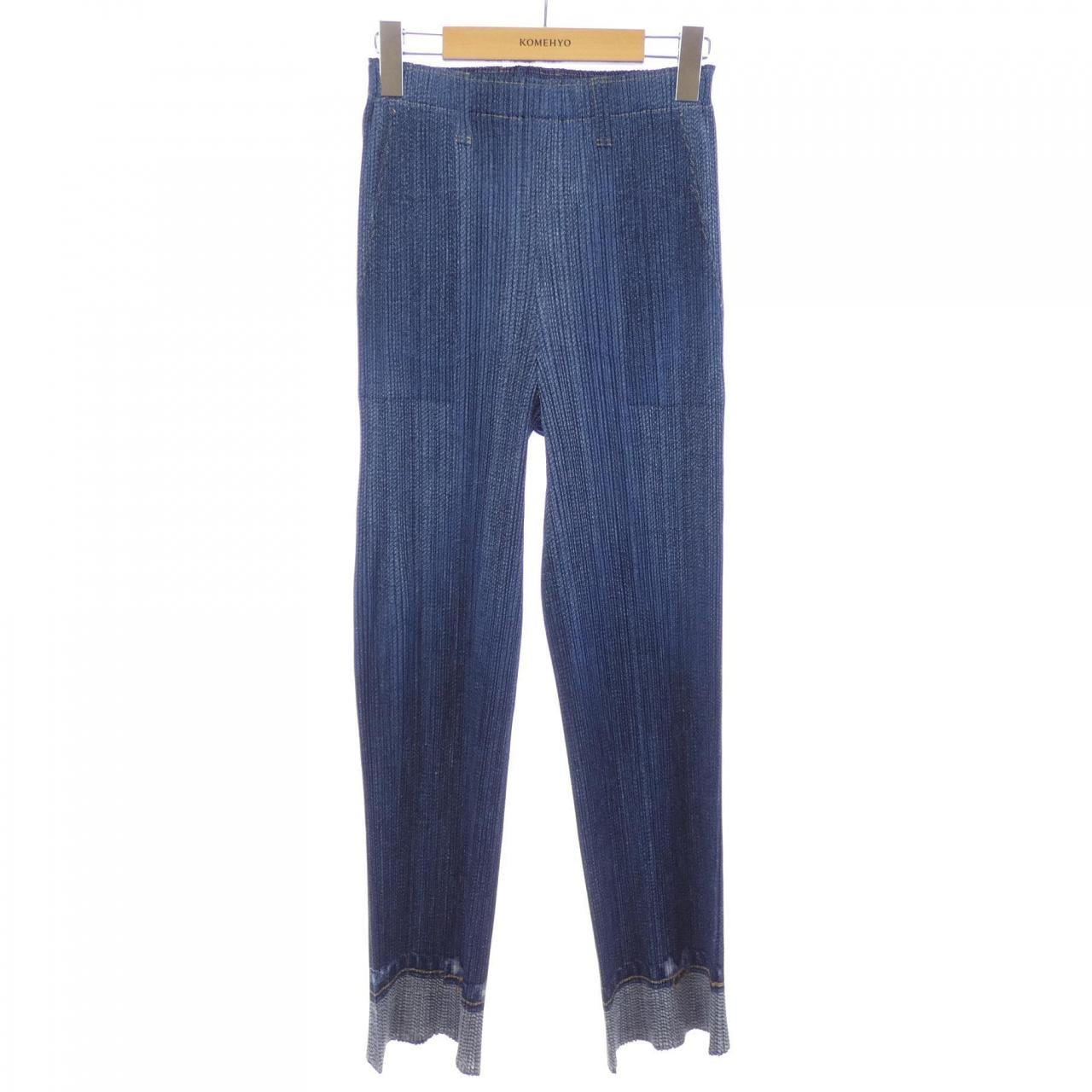 【ヴィンテージ】プリーツプリーズ PLEATS PLEASE 2001 デニム転写プリント PP12-JF254 パンツ
