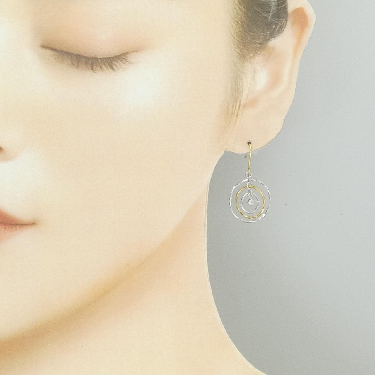 K18YG/K18WG ダイヤモンド ピアス 0.10CT