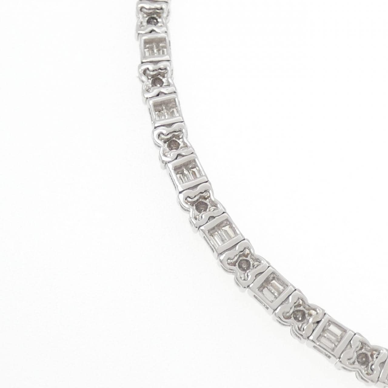 K18WG ダイヤモンド ネックレス 6.50CT