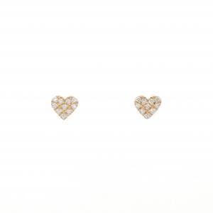 スタージュエリー ハート ダイヤモンド ピアス 0.04CT