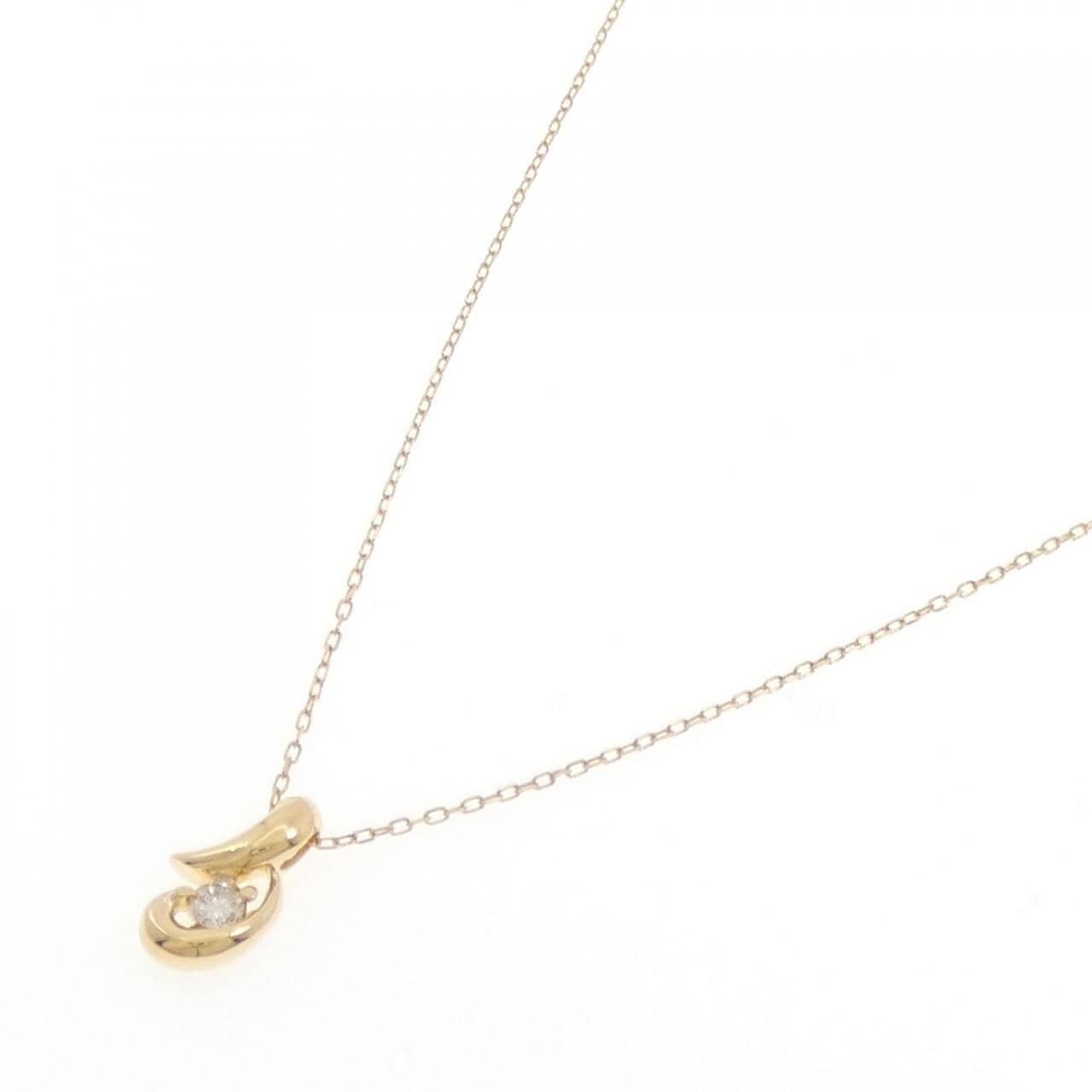 K18YG ダイヤモンド ネックレス 0.1CT