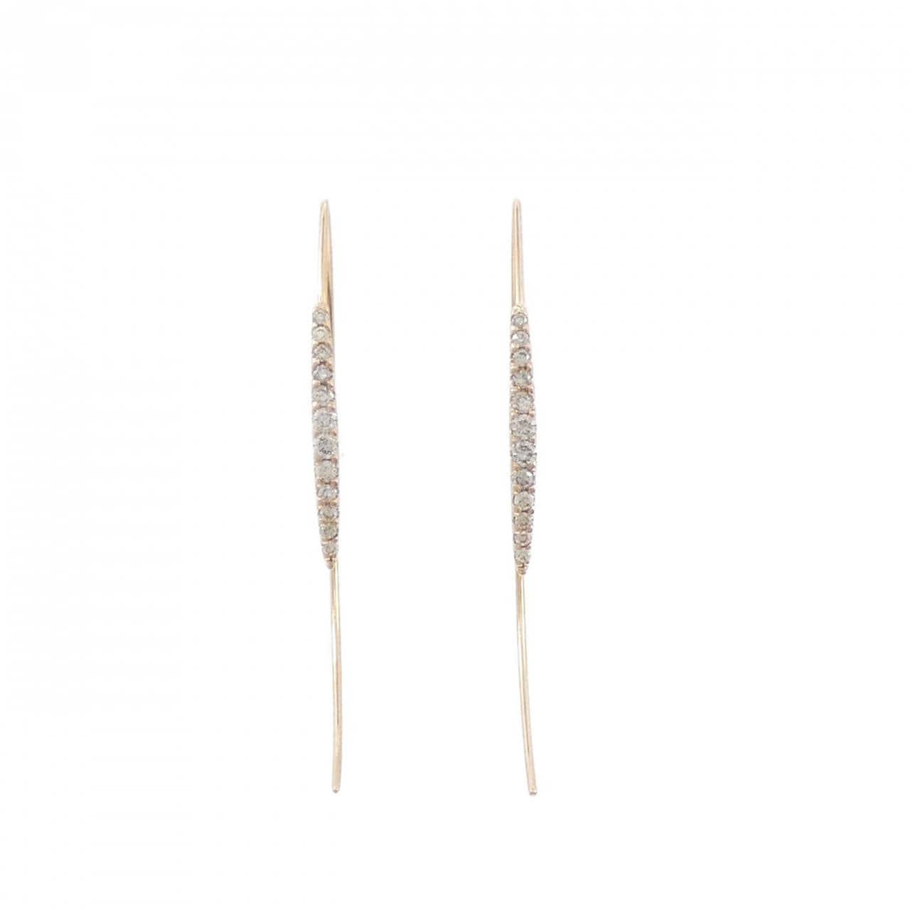 K18PG ダイヤモンド ピアス 0.26CT