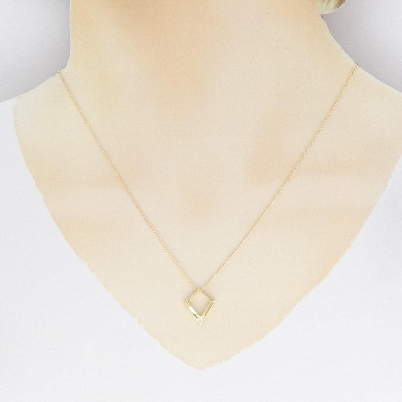 K18YG ダイヤモンド ネックレス 0.08CT