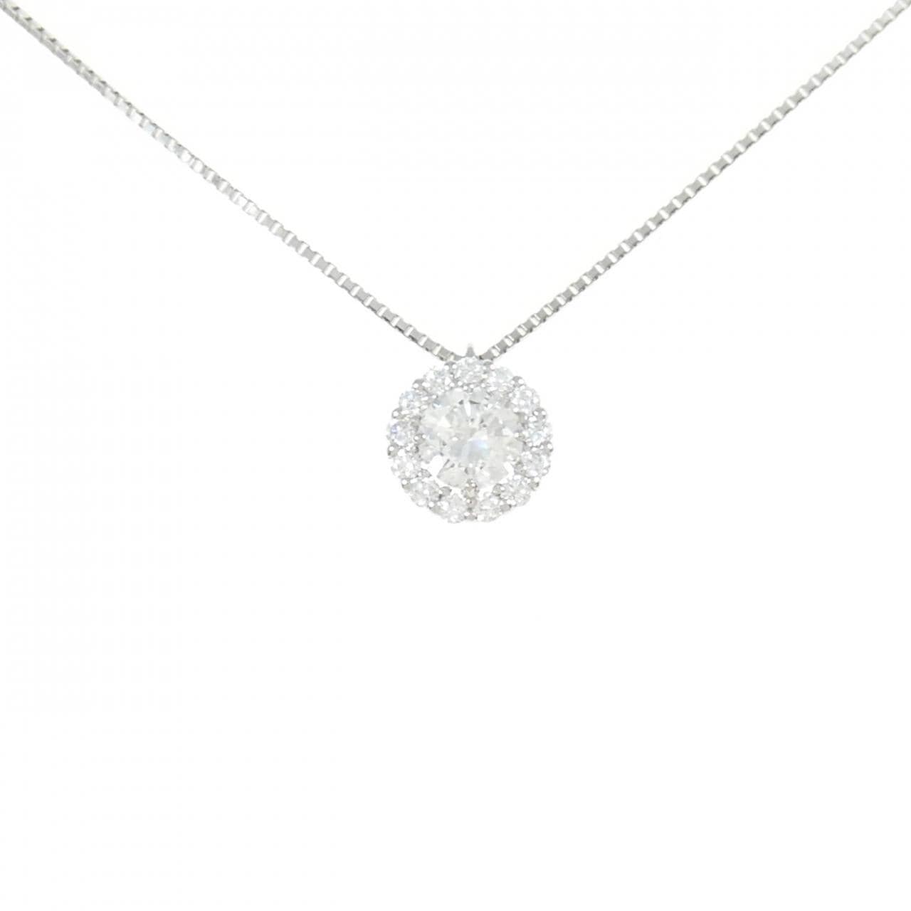 [BRAND NEW] PT Diamond Necklace 0.381CT F SI2 VG